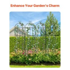 Garden Trellis For Climbing Plants, 87 X 20 In., 4 Packs Rustproof Metal Garden Flower Trellis, Climbing Rose Trellis -Vevor black vevor raised planter boxes hpjhx4jth87w88zo1v0 4f 1000