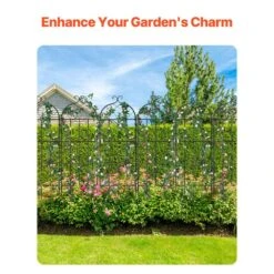 Garden Trellis For Climbing Plants, 71 X 20 In., 6 Packs Rustproof Metal Garden Flower Trellis, Climbing Rose Trellis -Vevor black vevor raised planter boxes hpjhx6jth71wwtfz4v0 4f 1000