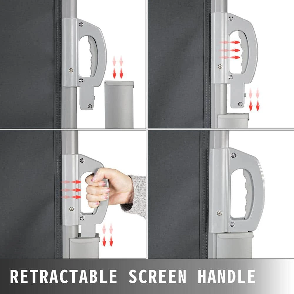 118 In. W X 63 In. H Retractable Side Awning Patio Screen Privacy Screen For Outdoor, Black 7 118 In. W X 63 In. H Retractable Side Awning Patio Screen Privacy Screen For Outdoor, Black - Image 5