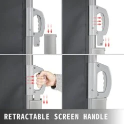 118 In. X 71 In. Retractable Side Awning Waterproof Patio Screen Room Divider Black For Privacy -Vevor black vevor shade cloths zypf180x300cmbk01v0 44 1000