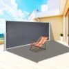 118 In. X 71 In. Retractable Side Awning Waterproof Patio Screen Room Divider Black For Privacy 2 118 In. X 71 In. Retractable Side Awning Waterproof Patio Screen Room Divider Black For Privacy -Vevor black vevor shade cloths zypf180x300cmbk01v0 64 1000