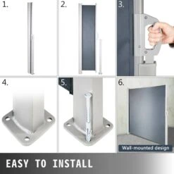 118 In. X 71 In. Retractable Side Awning Waterproof Patio Screen Room Divider Black For Privacy -Vevor black vevor shade cloths zypf180x300cmbk01v0 fa 1000