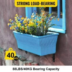 Planter Box Brackets 24 In. X 10.5 In. X 10 In. Black Iron Window Boxes And Troughs (1-Pack) 13 Planter Box Brackets 24 In. X 10.5 In. X 10 In. Black Iron Window Boxes And Troughs (1-Pack) -Vevor black vevor window boxes ycjszzzj1pc24zyemv0 1f 1000
