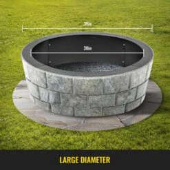 30 In. Dia X 10 In. H Fire Pit Liner Fire Pit Ring Q235 Steel Park Grill Heavy Duty With 0.12 In. Thick For Backyard 13 30 In. Dia X 10 In. H Fire Pit Liner Fire Pit Ring Q235 Steel Park Grill Heavy Duty With 0.12 In. Thick For Backyard -Vevor black vevor wood burning fire pits skhp36x30x10yc001v0 1f 1000