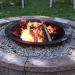 30 In. Dia X 10 In. H Fire Pit Liner Fire Pit Ring Q235 Steel Park Grill Heavy Duty With 0.12 In. Thick For Backyard 17 30 In. Dia X 10 In. H Fire Pit Liner Fire Pit Ring Q235 Steel Park Grill Heavy Duty With 0.12 In. Thick For Backyard -Vevor black vevor wood burning fire pits skhp36x30x10yc001v0 31 1000
