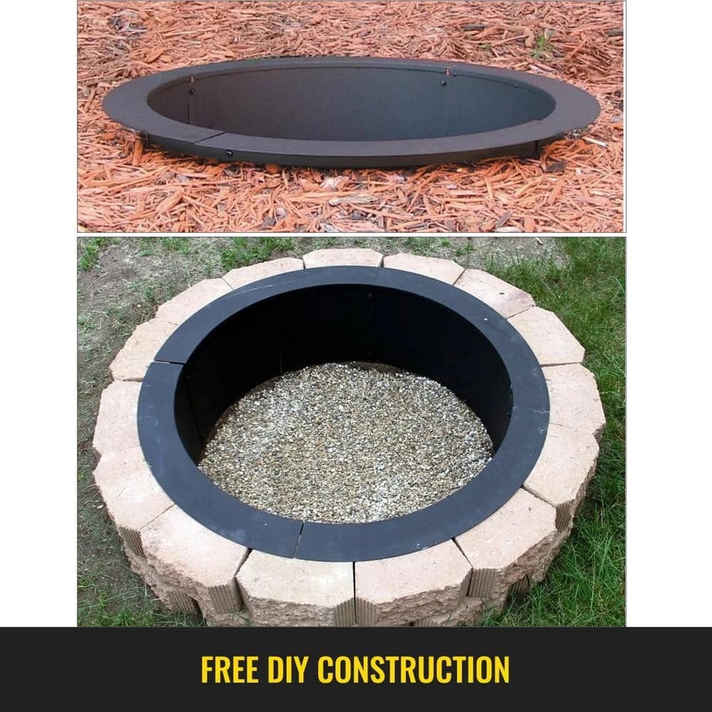 30 In. Dia X 10 In. H Fire Pit Liner Fire Pit Ring Q235 Steel Park Grill Heavy Duty With 0.12 In. Thick For Backyard 5 30 In. Dia X 10 In. H Fire Pit Liner Fire Pit Ring Q235 Steel Park Grill Heavy Duty With 0.12 In. Thick For Backyard - Image 3
