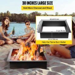 Fire Pit Ring 36 In. Outer Or 30 In. Inner Diameter Fire Pit Insert 1.5 Mm Thickness Fire Ring 12 Fire Pit Ring 36 In. Outer Or 30 In. Inner Diameter Fire Pit Insert 1.5 Mm Thickness Fire Ring -Vevor black vevor wood burning fire pits tgfxhkhc30x5dqch1v0 4f 1000