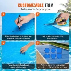 Solar Pool Cover, 32 X 16 Ft Rectangle Solar Blanket For Pools, Inground Above Ground Swimming Pool Solar Cover -Vevor blue vevor solar pool covers tynjrycmjx32ky9whv0 fa 1000