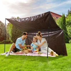 12 Ft. X 20 Ft. Heavy-Duty Tarp 16 Mil Polyethylene Tarp Cover Tear UV And Temperature Resistant Brown -Vevor brown vevor canopy parts fsbzspepe1220y47jv0 31 1000
