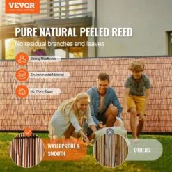 Reed Fence Backyard Landscaping Privacy Blind Fencing Screen 16.4 Ft. X 4 Ft., Decorative Fence For Backyard Garden -Vevor brown vevor garden fencing lwwl1jt164ft7s9r7v0 c3 1000