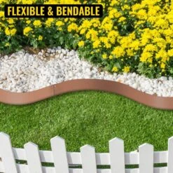 3 In. X 39 In. Steel Lawn Edging Garden Edging Border Landscaping Metal Edging Brown Lawn Edge For Yard (5-Pieces) -Vevor brown vevor metal edging pyczs5pcs3 39sw3ov0 1f 1000
