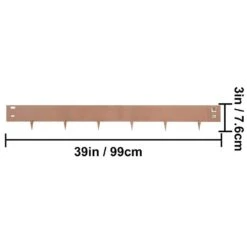 3 In. X 39 In. Steel Lawn Edging Garden Edging Border Landscaping Metal Edging Brown Lawn Edge For Yard (5-Pieces) -Vevor brown vevor metal edging pyczs5pcs3 39sw3ov0 76 1000