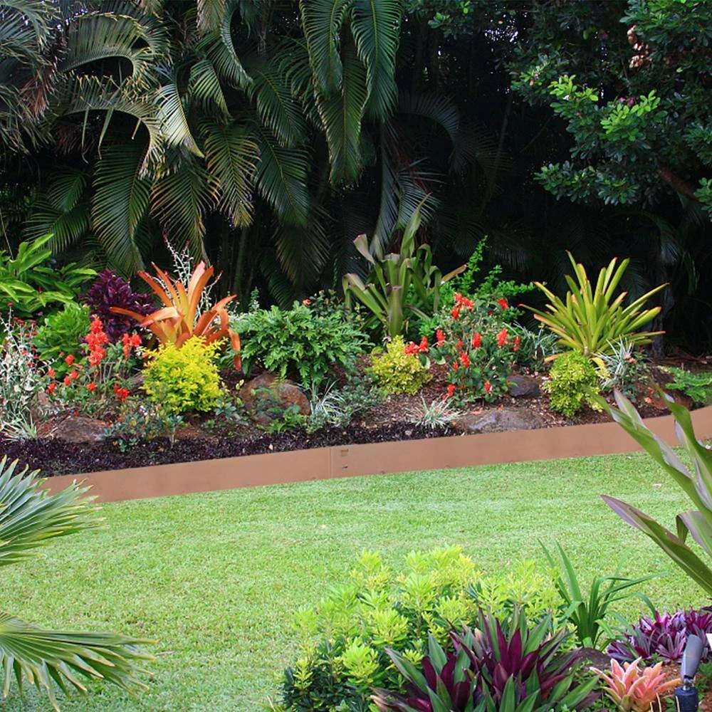 Steel Lawn Edging 5-Pieces Metal Landscape Edging 5 In. X 39 In. Garden Edging Border Grown Steel Border For Garden Yard 10 Steel Lawn Edging 5-Pieces Metal Landscape Edging 5 In. X 39 In. Garden Edging Border Grown Steel Border For Garden Yard - Image 8