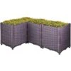 Plastic Raised Garden Bed 20.5 In. H Flower Box Kit Raised Planter Set Of 4 Raised Planter Boxes For Outdoor -Vevor brown vevor raised planter boxes zfxslg52cmhvfyr1lv0 64 1000
