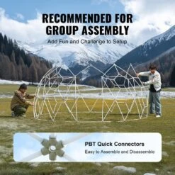 Garden Dome Bubble Tent 9.5 Ft. X 9.5 Ft. X 5.8 Ft. PVC Screen Igloo Geodesic Dome With Led Light Strings, Clear -Vevor clear vevor canopy tents xkzp9 5ft00000001v0 fa 1000