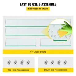 Fire Pit Wind Guard 29.5 In. X 13.6 In. X 4 In. Fire Pit Tempered Glass Wind Guard Fence 0.3 In. Thick Fire Pit Insert -Vevor clear vevor fire pit covers and accessories ffb29x13x4 5yc001v0 fa 1000