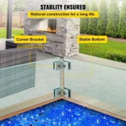 Outdoor Fire Pit Wind Guard 41.8 X 18 X 6 In. Glass Flame Guard 0.24 In. Thickness Rectangle Fire Wind Guard Fence -Vevor clear vevor fire pit covers and accessories ffb41 5x17 5x6yc1v0 44 1000