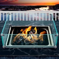 Fire Pit Wind Guard 14 X 14 X 6 In. Glass Wind Guard Rectangular Glass Shield 0.3 In. Thick Fire Table For Propane,Gas 17 Fire Pit Wind Guard 14 X 14 X 6 In. Glass Wind Guard Rectangular Glass Shield 0.3 In. Thick Fire Table For Propane,Gas -Vevor clear vevor fire pit covers and accessories fxffbb14146ina0cav0 31 1000