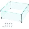 Fire Pit Wind Guard 14 X 14 X 6 In. Glass Wind Guard Rectangular Glass Shield 0.3 In. Thick Fire Table For Propane,Gas 1 Fire Pit Wind Guard 14 X 14 X 6 In. Glass Wind Guard Rectangular Glass Shield 0.3 In. Thick Fire Table For Propane,Gas -Vevor clear vevor fire pit covers and accessories fxffbb14146ina0cav0 64 1000