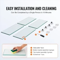 Glass Wind Guard For Rectangular Fire Pit Table 29 X 13 X 6.5 In.x 0.31 In. Thick And Sturdy Tempered Glass Panel Guard -Vevor clear vevor fire pit covers and accessories fxffbb29136inr6lqv0 1f 1000