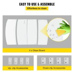 Fire Pit Wind Guard 23 X 23 X 8 In. Glass Flame Guard 1/4 In. Thick Round Glass Shield -Vevor clear vevor fire pit covers and accessories yxblffbyc2383ecv3v0 fa 1000