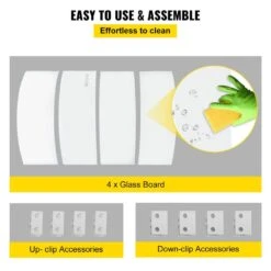 26 In. X 26 In. X 6 In. Round Glass Shield 0.25 In.Thickness Glass Flame Guard For Propane Fire Pit Wind Guard -Vevor clear vevor fire pit covers and accessories yxblffbyc266h8tv8v0 fa 1000