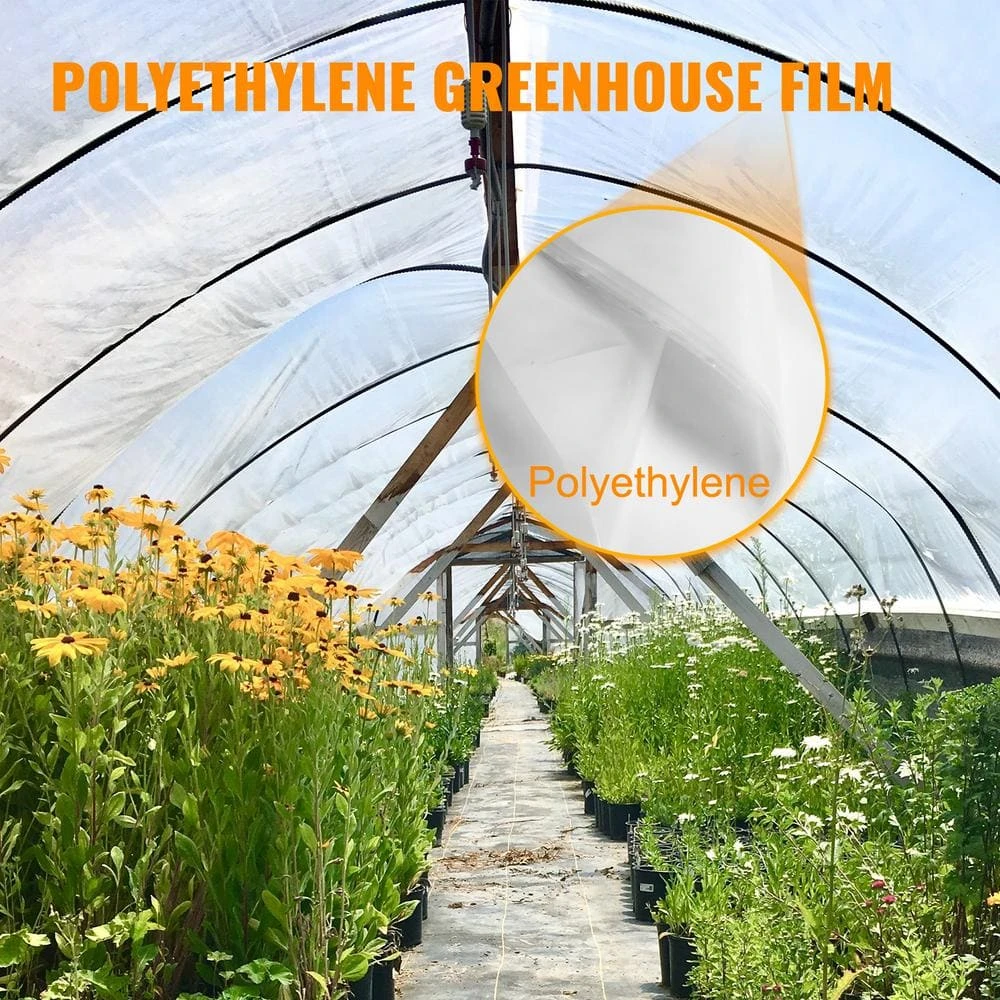 10 Ft. X 25 Ft. 6 Mil Greenhouse Film UV Resistant Superior Toughness Clear Polyethylene Film For Protective Barrier 4 10 Ft. X 25 Ft. 6 Mil Greenhouse Film UV Resistant Superior Toughness Clear Polyethylene Film For Protective Barrier - Image 2