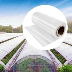 8 Ft. X 25 Ft. 6 Mil Greenhouse Film UV Resistant High Tenacity Clear Greenhouse Plastic Sheeting As Moisture Barrier -Vevor clear vevor plant tree covers pewsm825ft0000001v0 76 1000