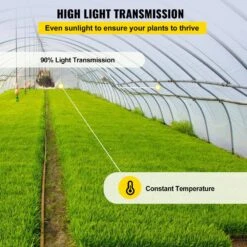 Greenhouse Film 10 Ft. X 100 Ft. Suncover Greenhouse 6 Mil Thickness UV Proof Farm Plastic Supply For Agriculture -Vevor clear vevor plant tree covers wstm101006milt1isv0 44 1000