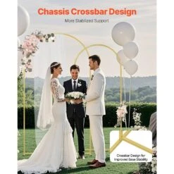 Wedding Arch Backdrop Stand, 7.2 Ft. And 6 Ft., 11.2 In. X 5.1 In., Set Of 2 Stand With Case Connection. Arbor -Vevor gold vevor arbors hlgmbjjbydjlv3eytv0 1f 1000