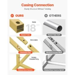 Wedding Arch Backdrop Stand, Set Of 3, 12.9 In. X 6.8 In., Metal Stable Stand With Case Connection. Arbor -Vevor gold vevor arbors hlgmbjjbydjs7o7cqv0 4f 1000