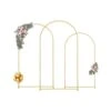 Wedding Arch Backdrop Stand, Set Of 3, 12.9 In. X 6.8 In., Metal Stable Stand With Case Connection. Arbor