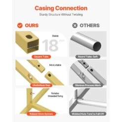 Wedding Arch Backdrop Stand, Set Of 3, 11.6 In. X 7.5 In., Metal Stable Stand With Case Connection. Arbor -Vevor gold vevor arbors hlgmbjjbydjszfmekv0 4f 1000