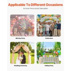 Wedding Arch Backdrop Stand, Set Of 3, 11.6 In. X 7.5 In., Metal Stable Stand With Case Connection. Arbor -Vevor gold vevor arbors hlgmbjjbydjszfmekv0 fa 1000