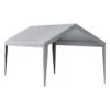 10 X 20 Ft. Carport Replacement Canopy Cover Garage Waterproof And UV Protected Grey (Only Top Cover Frame Not Include)