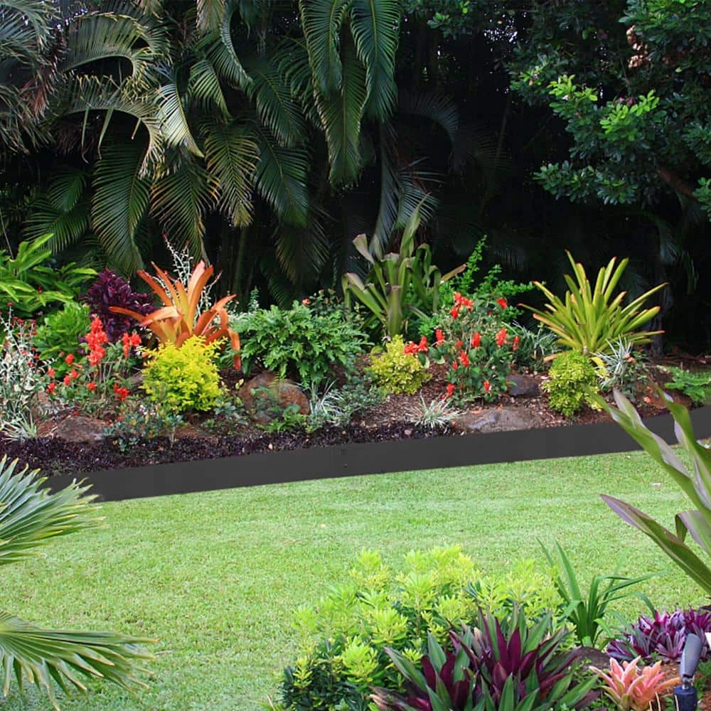 Steel Lawn Edging 5-Pieces Metal Landscape Edging 4 In. X 39 In Garden Edging Border Gray Lawn Edge For Garden Yard 10 Steel Lawn Edging 5-Pieces Metal Landscape Edging 4 In. X 39 In Garden Edging Border Gray Lawn Edge For Garden Yard - Image 8