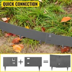 Steel Lawn Edging 5-Pieces Metal Landscape Edging 4 In. X 39 In Garden Edging Border Gray Lawn Edge For Garden Yard 14 Steel Lawn Edging 5-Pieces Metal Landscape Edging 4 In. X 39 In Garden Edging Border Gray Lawn Edge For Garden Yard -Vevor gray vevor metal edging pzych5pcs4 39xbnjv0 44 1000