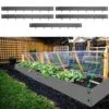 Steel Lawn Edging 5-Pieces Metal Landscape Edging 4 In. X 39 In Garden Edging Border Gray Lawn Edge For Garden Yard