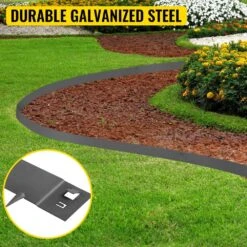 Steel Lawn Edging 5-Pieces Metal Landscape Edging 4 In. X 39 In Garden Edging Border Gray Lawn Edge For Garden Yard 11 Steel Lawn Edging 5-Pieces Metal Landscape Edging 4 In. X 39 In Garden Edging Border Gray Lawn Edge For Garden Yard -Vevor gray vevor metal edging pzych5pcs4 39xbnjv0 c3 1000
