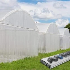 Lock Channel 6.56 Ft. PE Coated Spring Wire And Aluminum Alloy Channel For Greenhouse, (40-Pack) -Vevor gray vevor plant tree covers ymckctzlhj240a6bkv0 31 1000