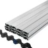 Lock Channel 6.56 Ft. PE Coated Spring Wire And Aluminum Alloy Channel For Greenhouse, (40-Pack) -Vevor gray vevor plant tree covers ymckctzlhj240a6bkv0 64 1000