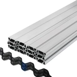 Lock Channel 6.56 Ft. PE Coated Spring Wire And Aluminum Alloy Channel For Greenhouse, (40-Pack)