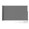 Retractable Side Awning 71 In. X 118 In. Outdoor Privacy Screen 180g Polyester Water-Proof Retractable Patio Screen -Vevor gray vevor shade cloths ksscp180x300mzxmqv0 64 1000