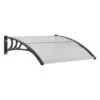 Window Door Awning Canopy 40 In. X 40 In. UPF 50+ Polycarbonate Entry Door Outdoor Window Awning Exterior