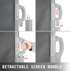 63 In. X 236 In. Retractable Rust-Proof Patio Sunshine Screen Privacy Divider For Courtyard, Gray 14 63 In. X 236 In. Retractable Rust-Proof Patio Sunshine Screen Privacy Divider For Courtyard, Gray -Vevor gray vevor shade cloths zypf160x600cmgy01v0 44 1000