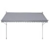 178 X 47 In. Patio Awning Retractable, Awning Sunshade Shelter With Manual Crank Handle, Patio Canopy Sunsetter Deck