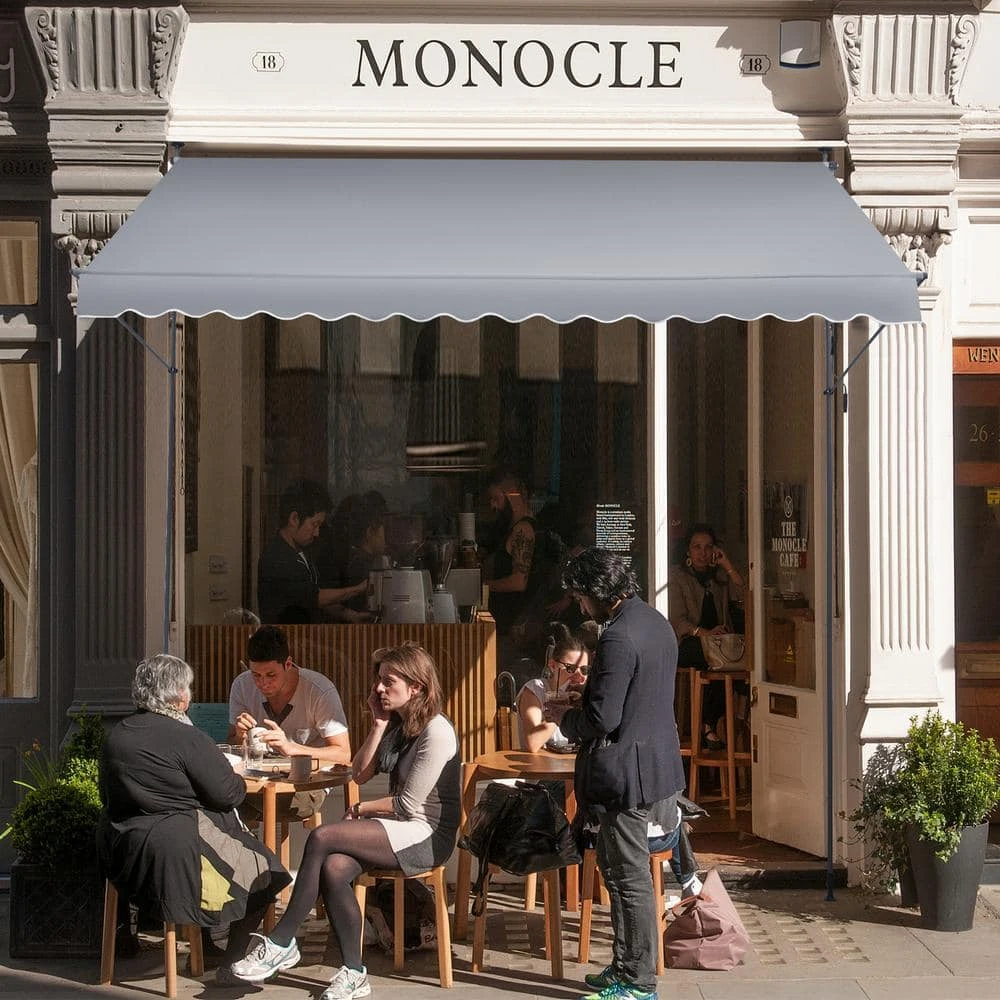 157 X 47 In. Patio Awning Retractable, Awning Sunshade Shelter With Manual Crank Handle, Outdoor Patio Canopy Sunsetter 10 157 X 47 In. Patio Awning Retractable, Awning Sunshade Shelter With Manual Crank Handle, Outdoor Patio Canopy Sunsetter - Image 8