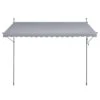 157 X 47 In. Patio Awning Retractable, Awning Sunshade Shelter With Manual Crank Handle, Outdoor Patio Canopy Sunsetter