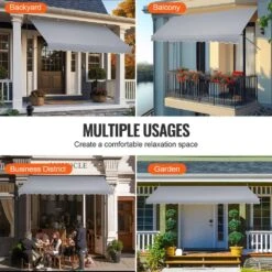 157 X 47 In. Patio Awning Retractable, Awning Sunshade Shelter With Manual Crank Handle, Outdoor Patio Canopy Sunsetter 15 157 X 47 In. Patio Awning Retractable, Awning Sunshade Shelter With Manual Crank Handle, Outdoor Patio Canopy Sunsetter -Vevor grays vevor shade cloths ssszyphslzs1s1u9kv0 fa 1000