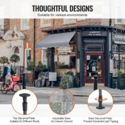 59 X 47 In. Patio Awning Retractable, Awning Sunshade Shelter With Manual Crank Handle, Outdoor Patio Canopy Deck -Vevor grays vevor shade cloths ssszyphslzs5x78whv0 44 1000